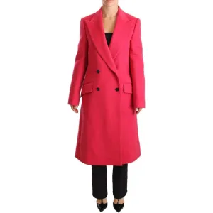 Dolce & Gabbana Elegant Pink Wool-Cashmere Coat