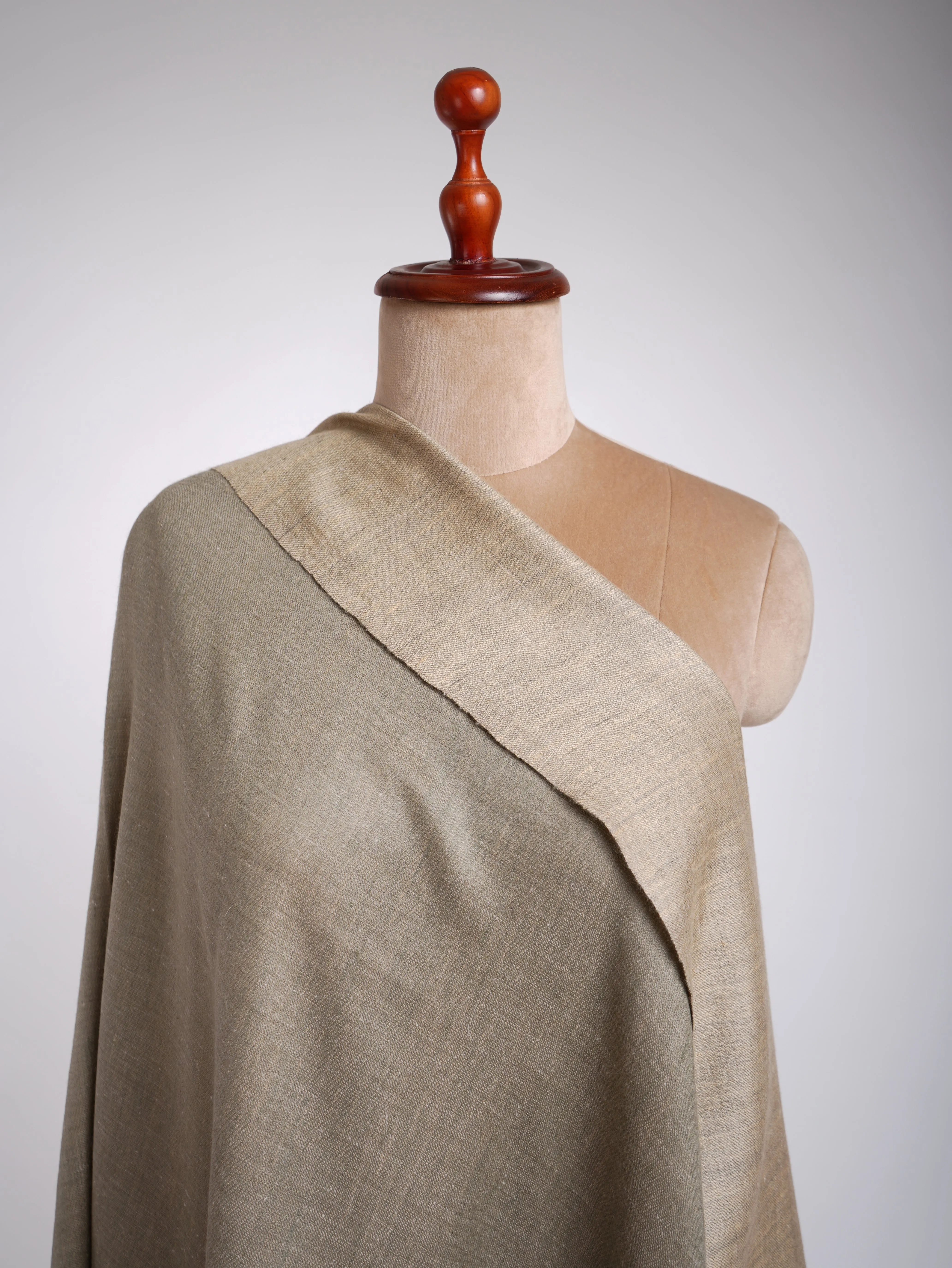 Dual Shade Handwoven Pashmina Shawl Leek Green