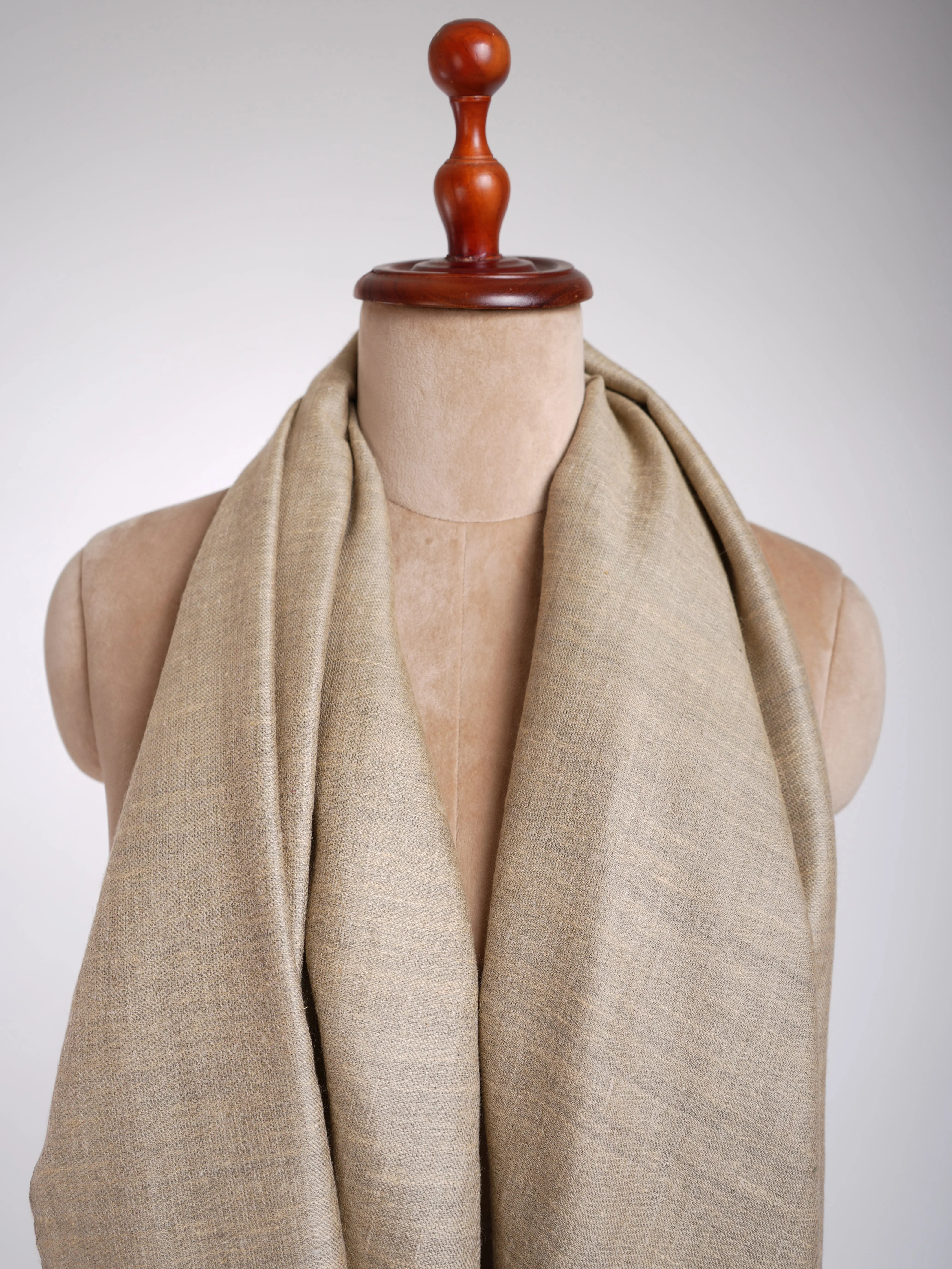 Dual Shade Handwoven Pashmina Shawl Leek Green