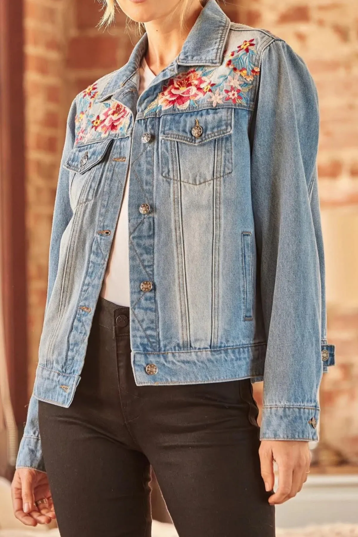 Embroidered Denim Jacket | Savanna Jane