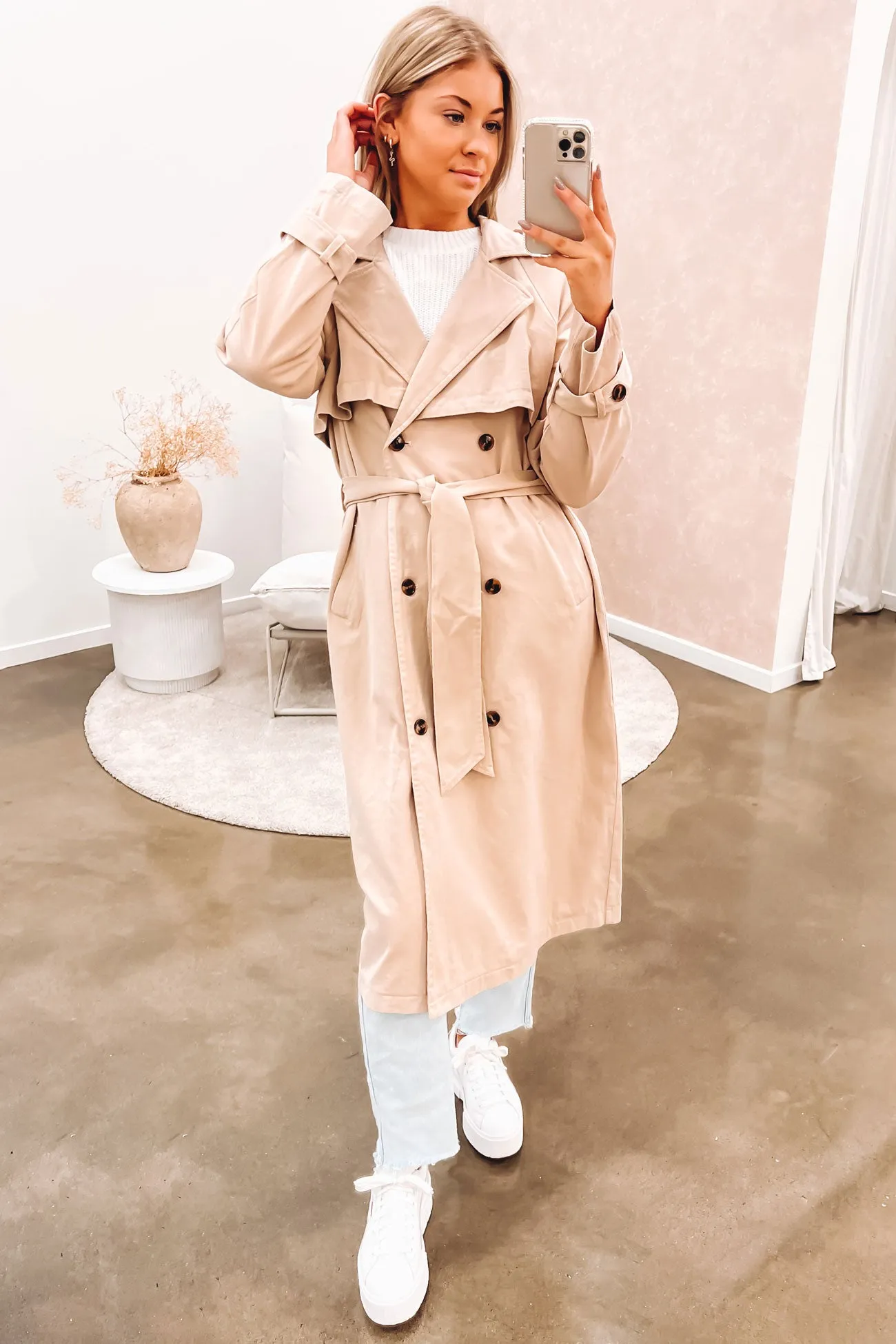 Emerson Trench Coat Tan