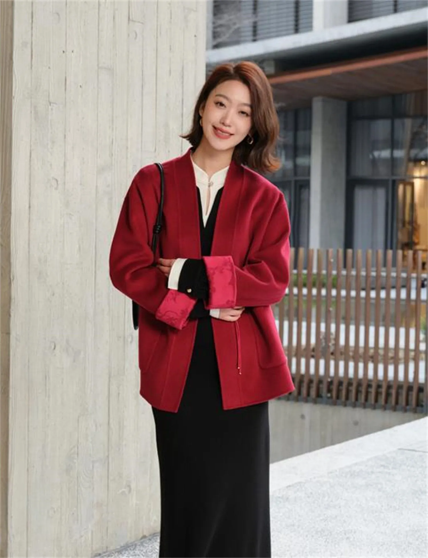 EP YAYING Double-Sided Wool Coat