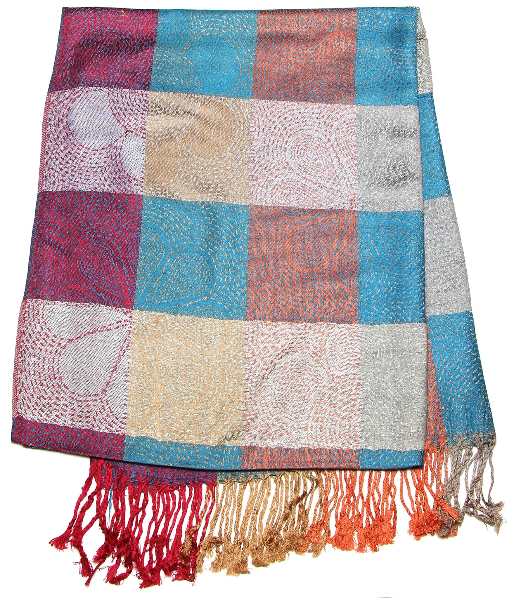 Fair Trade Hand Made Nepal Pashmina Scarf Shawl Multi