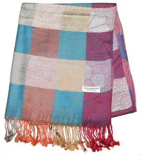 Fair Trade Hand Made Nepal Pashmina Scarf Shawl Multi