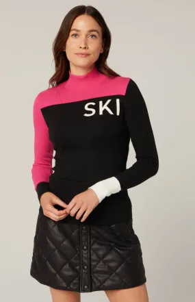 Fallon Mockneck | Black/Pink