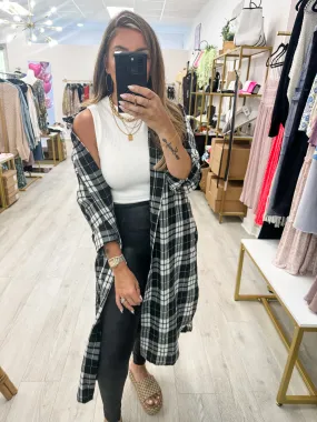 Flannel Longline Shacket