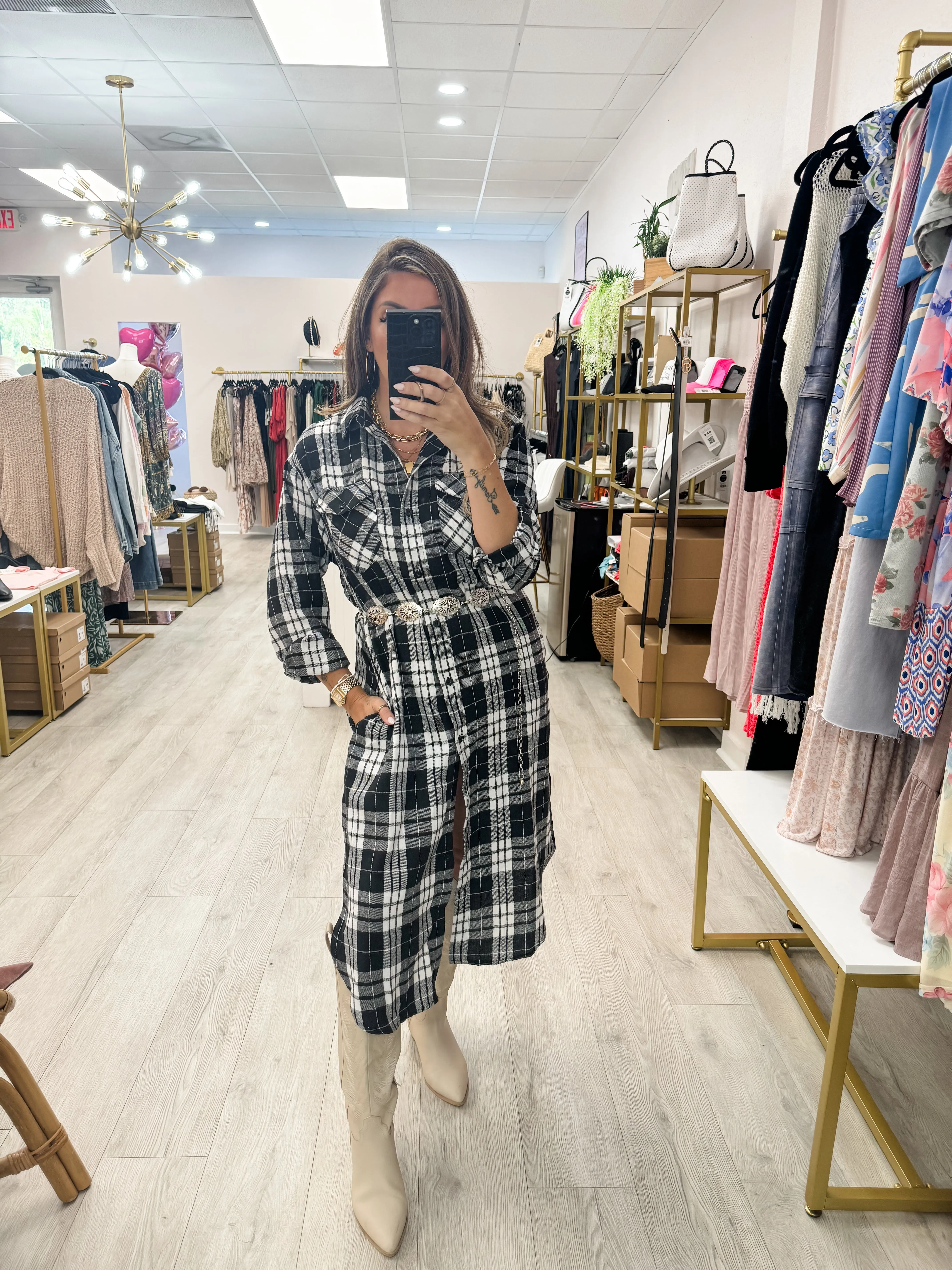 Flannel Longline Shacket