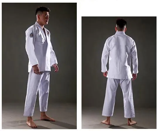 FLUORY BJJF07 JIU JITSU GI Size XS-XL WHITE UNISEX