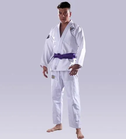 FLUORY BJJF07 JIU JITSU GI Size XS-XL WHITE UNISEX