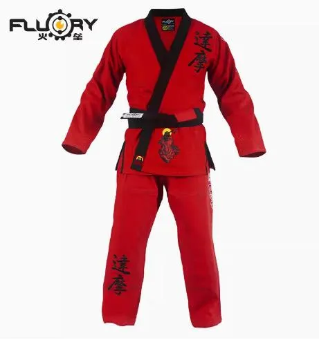 FLUORY BJJF10 JIU JITSU GI Size XS-XL RED UNISEX