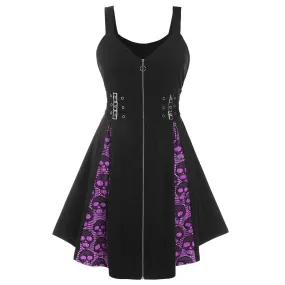 Funki Buys | Dresses | Women's Skull Print Halloween Dress