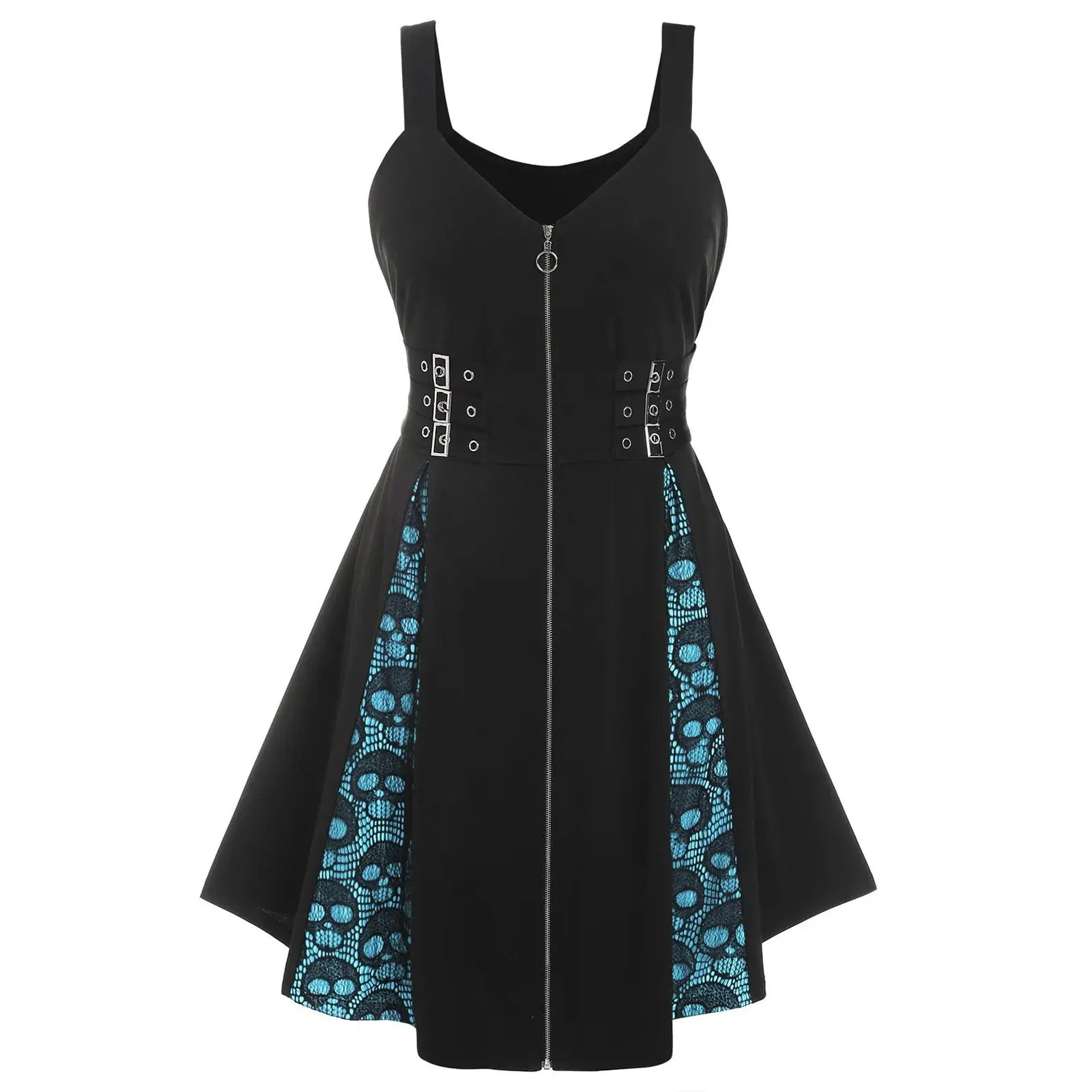 Funki Buys | Dresses | Women's Skull Print Halloween Dress