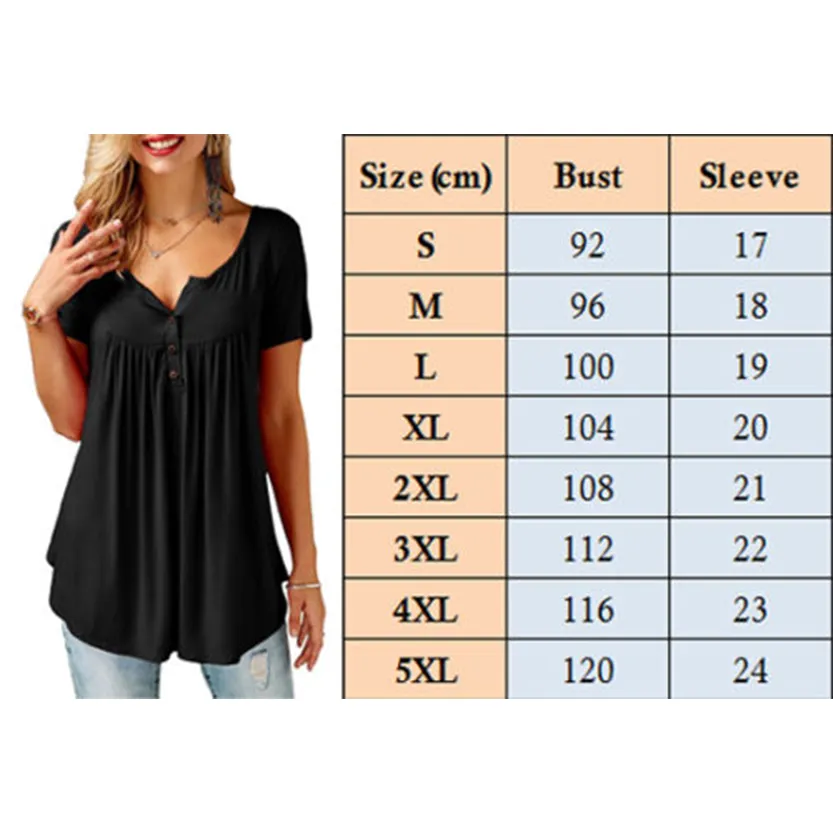 Funki Buys | Shirts | Women's Short Sleeve Loose Casual Blouse