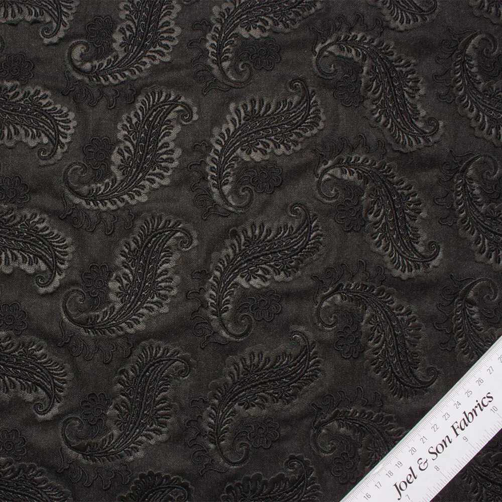 Grey Floral Laser Cut Wool Coating