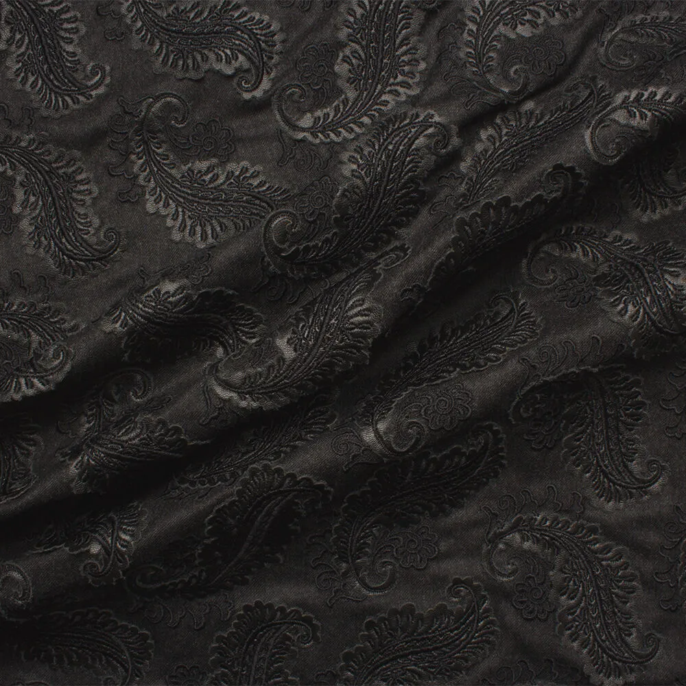 Grey Floral Laser Cut Wool Coating