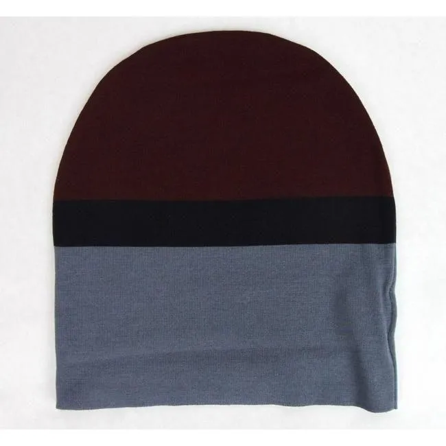 Gucci Unisex Burgundy Blue Wool Beanie Medium Knit Cap