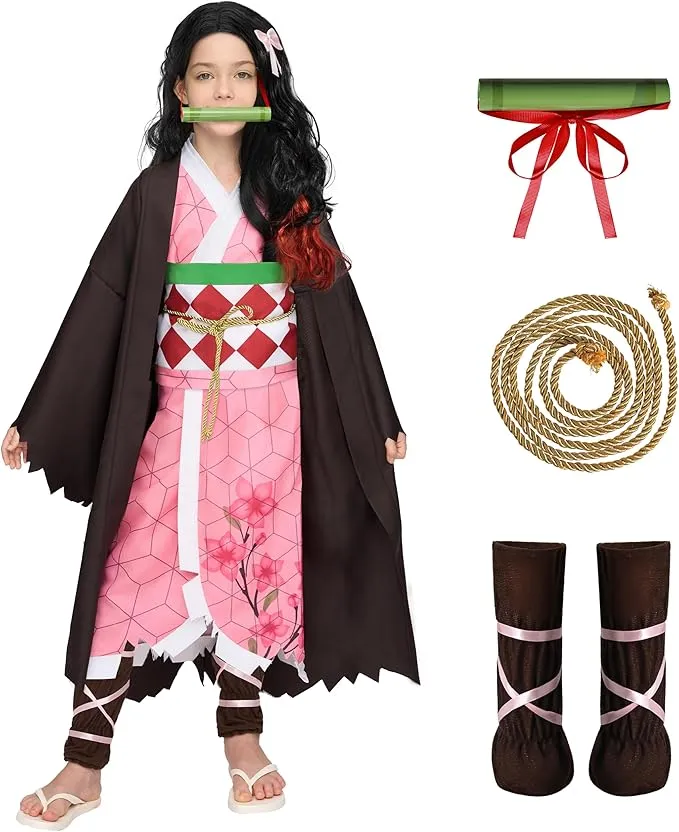 Halloween Ninja Costumes for Kids, Girls Kimono Set