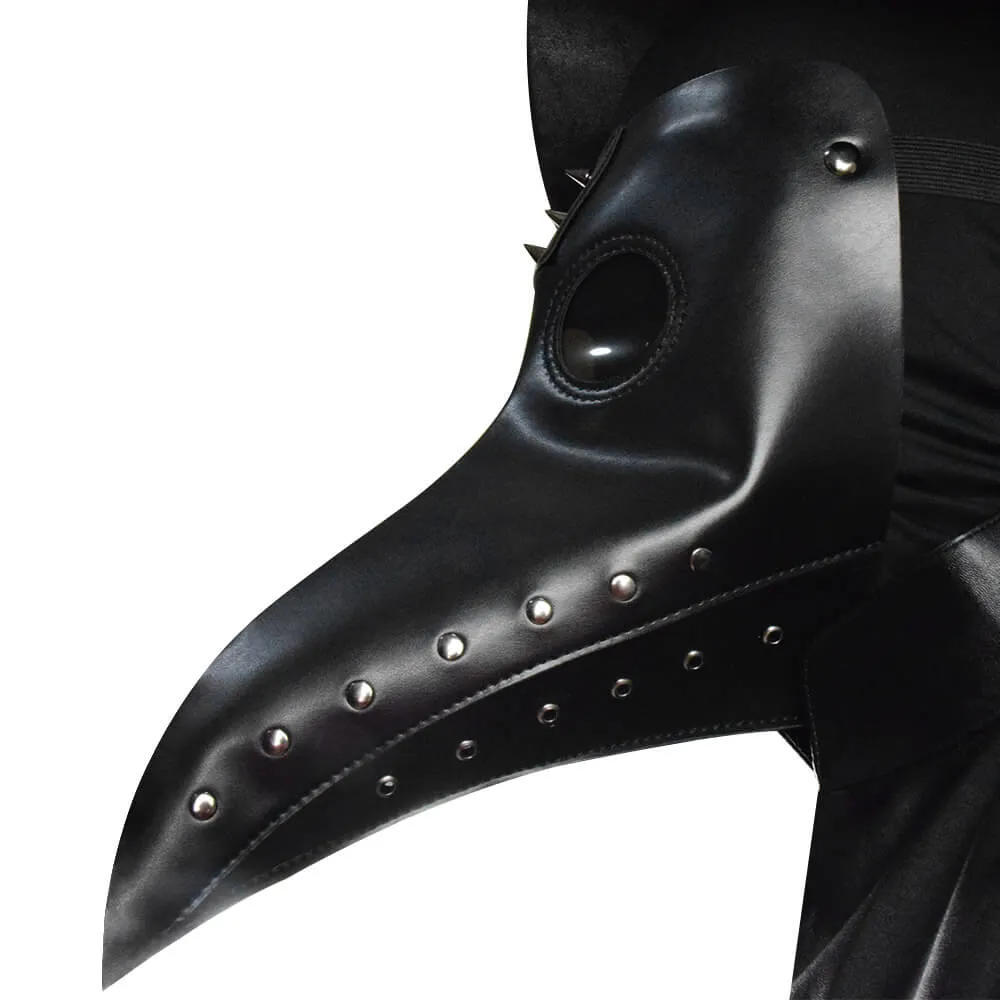 Halloween Plague Doctor Costume Hat Steampunk Bird Mask Cosplay Outfit