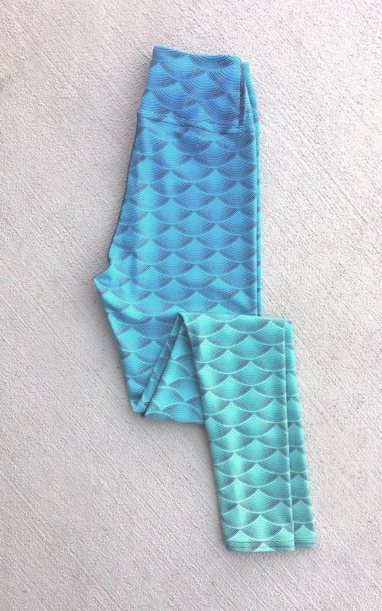 Hannah Mermaid Yoga Leggings - Bali Scales