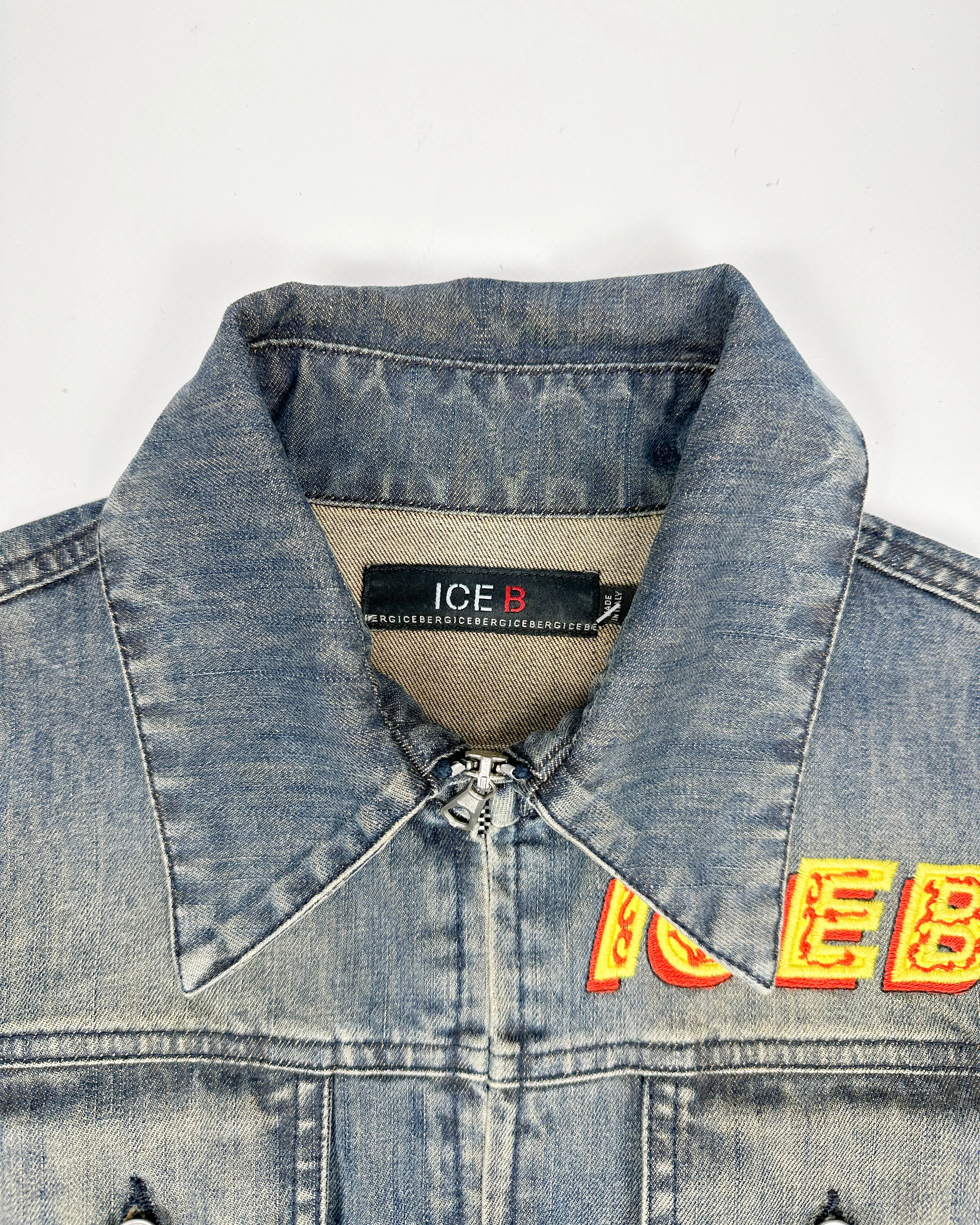 Iceberg Denim Jacket "Golden Ice" 2000's