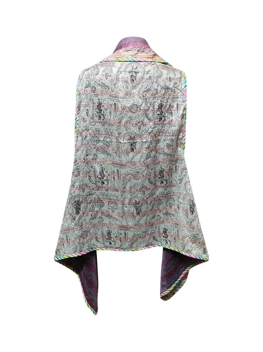 kantha vintage silk cape invisha