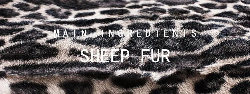 Leopard Real Shearling Fur Overcoat with Thick Fox Fur Collar