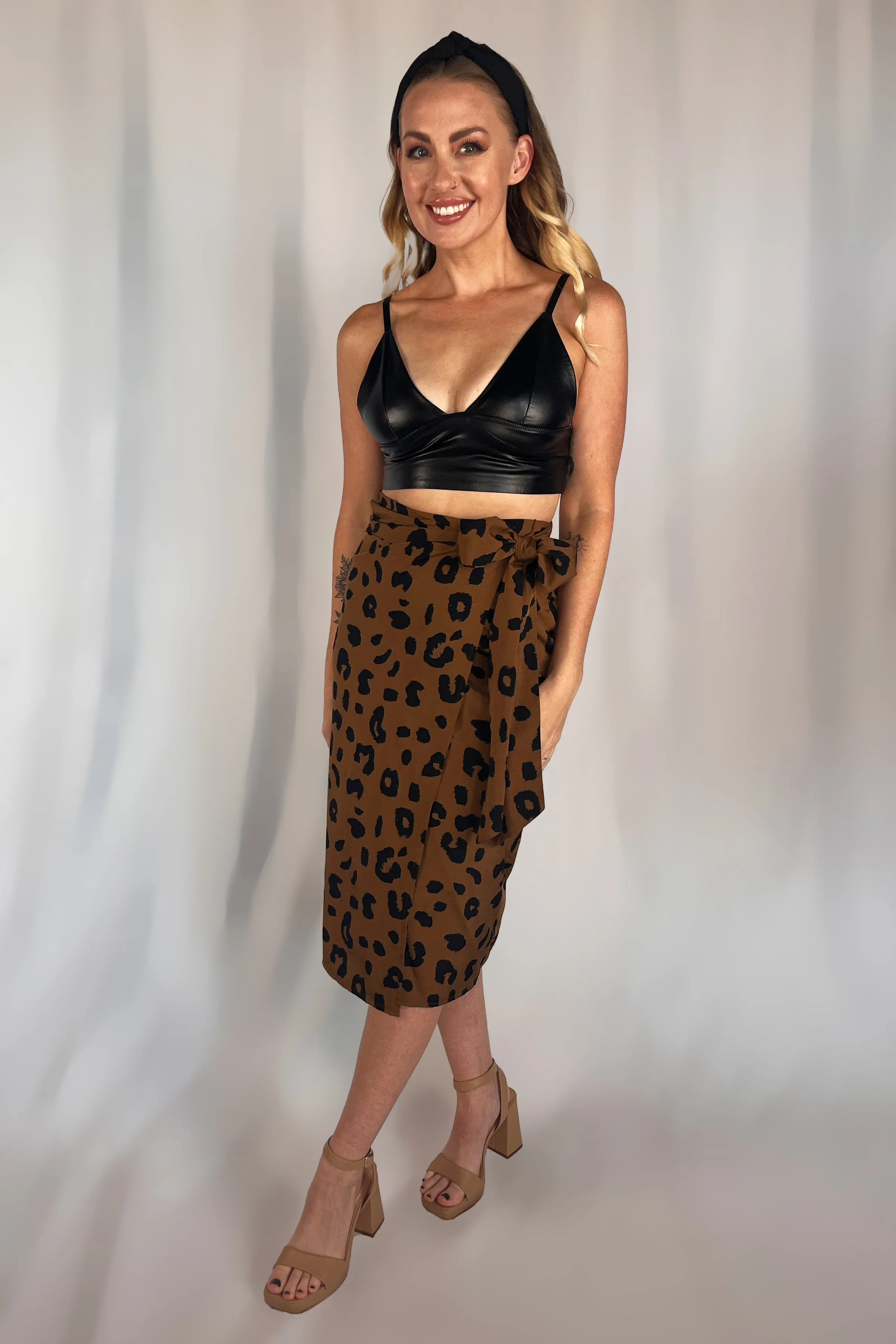 Leopard Wrap Skirt