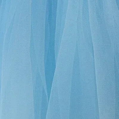 Light Blue Tutu Skirt - Kids Size 3-Layer Tulle Basic Ballet Dance Costume Tutus for Girls