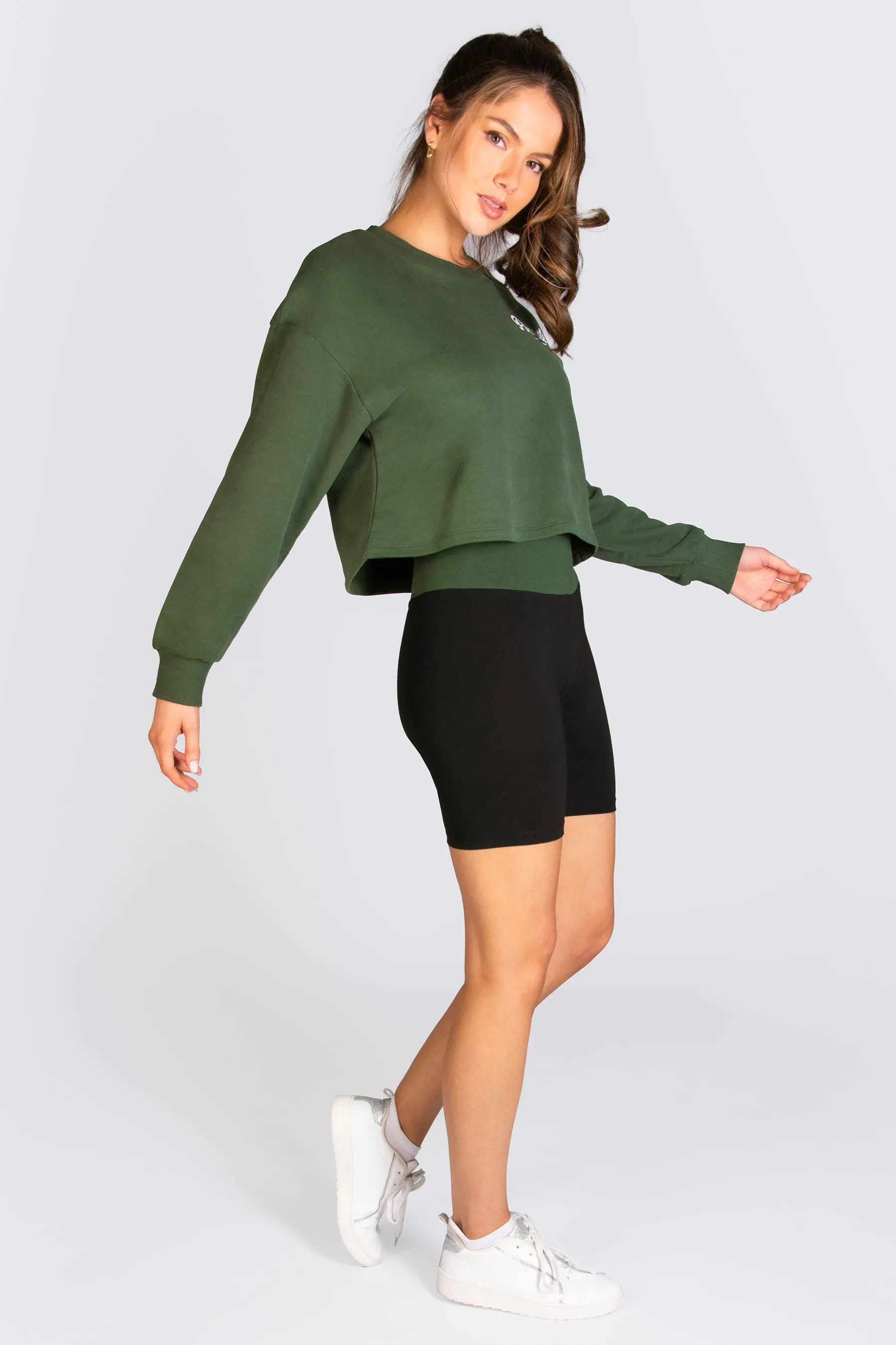 Logo Midi Crop Sweater