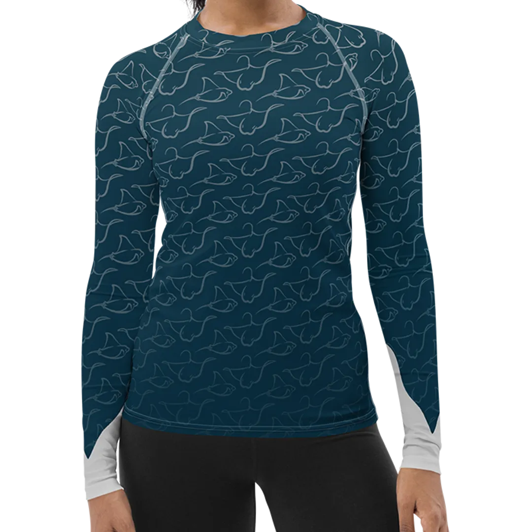 Magnificent Mantas Women's Rash Guard (Warehouse)