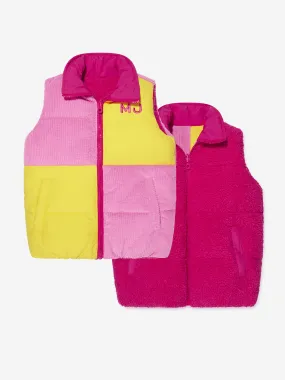 MARC JACOBS Girls Reversible Puffer Gilet in Multicolour