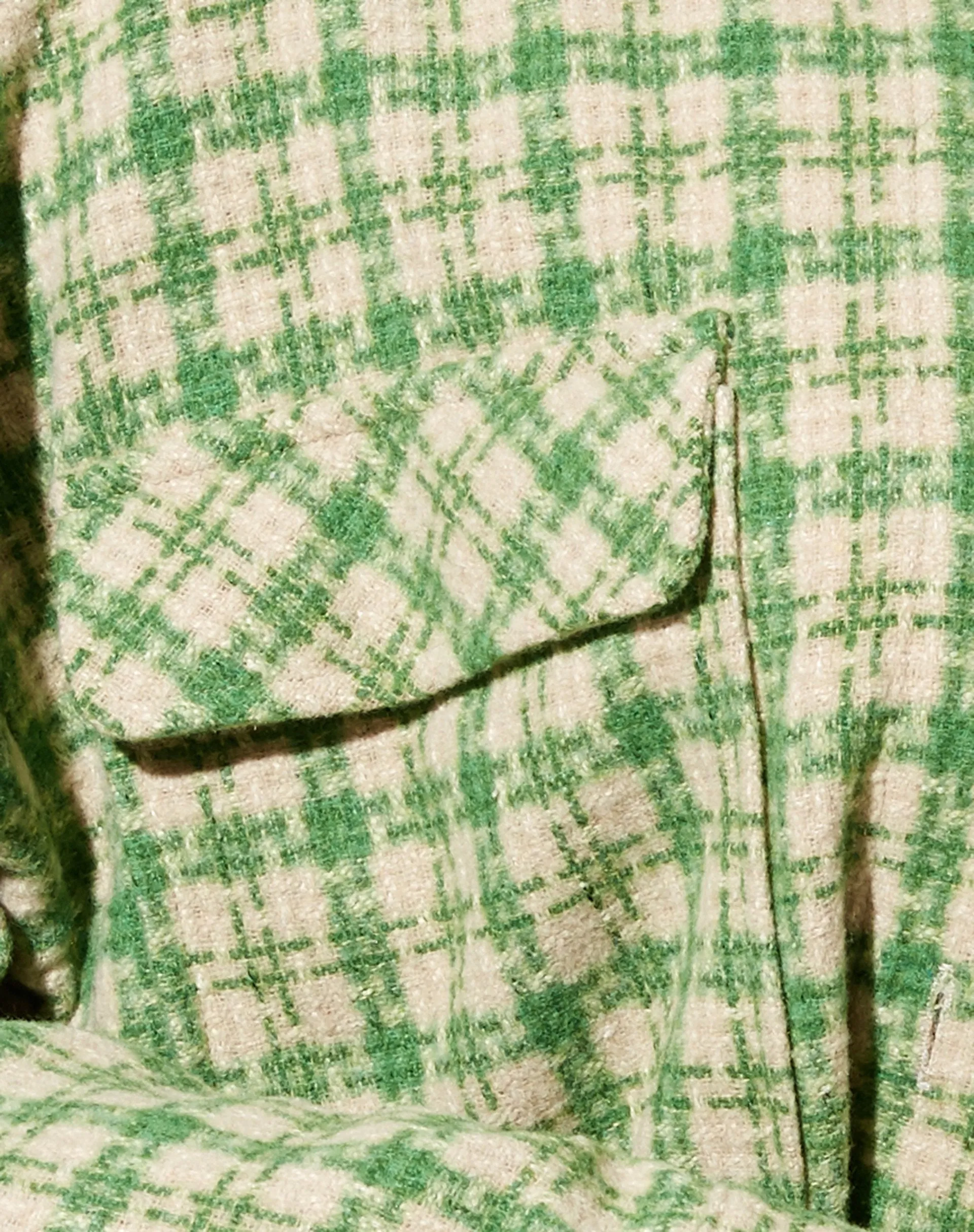 Marcella Shirt in Green and Cream Check