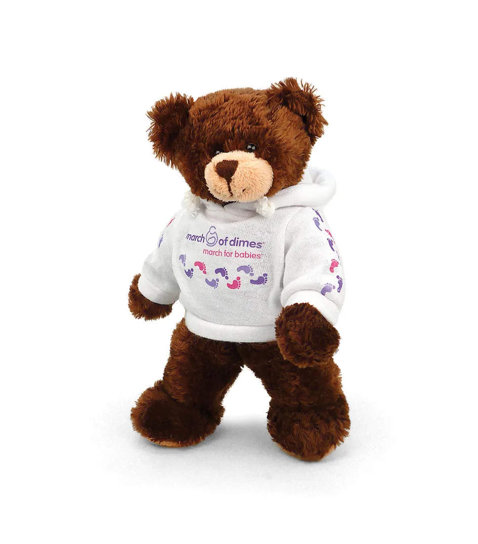 March of Dimes Walk Hoodie Bear 6"