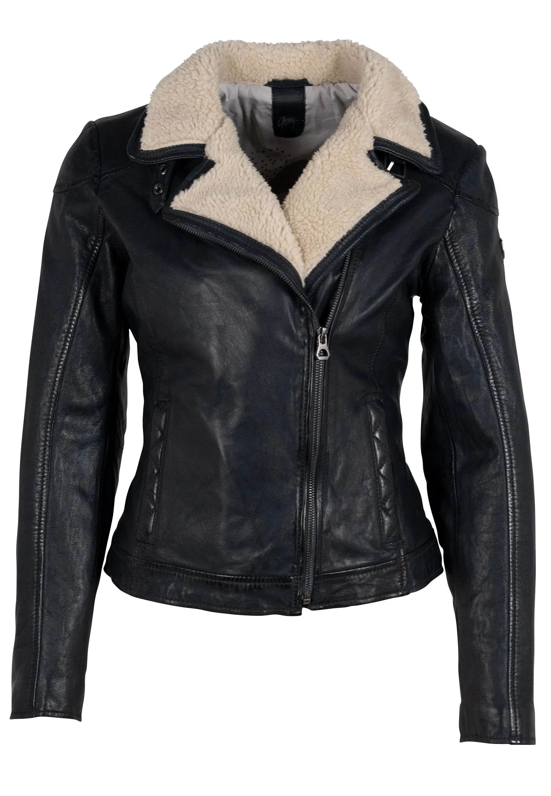 Mauritius - Jenja CF Woman's Leather Jacket - Navy