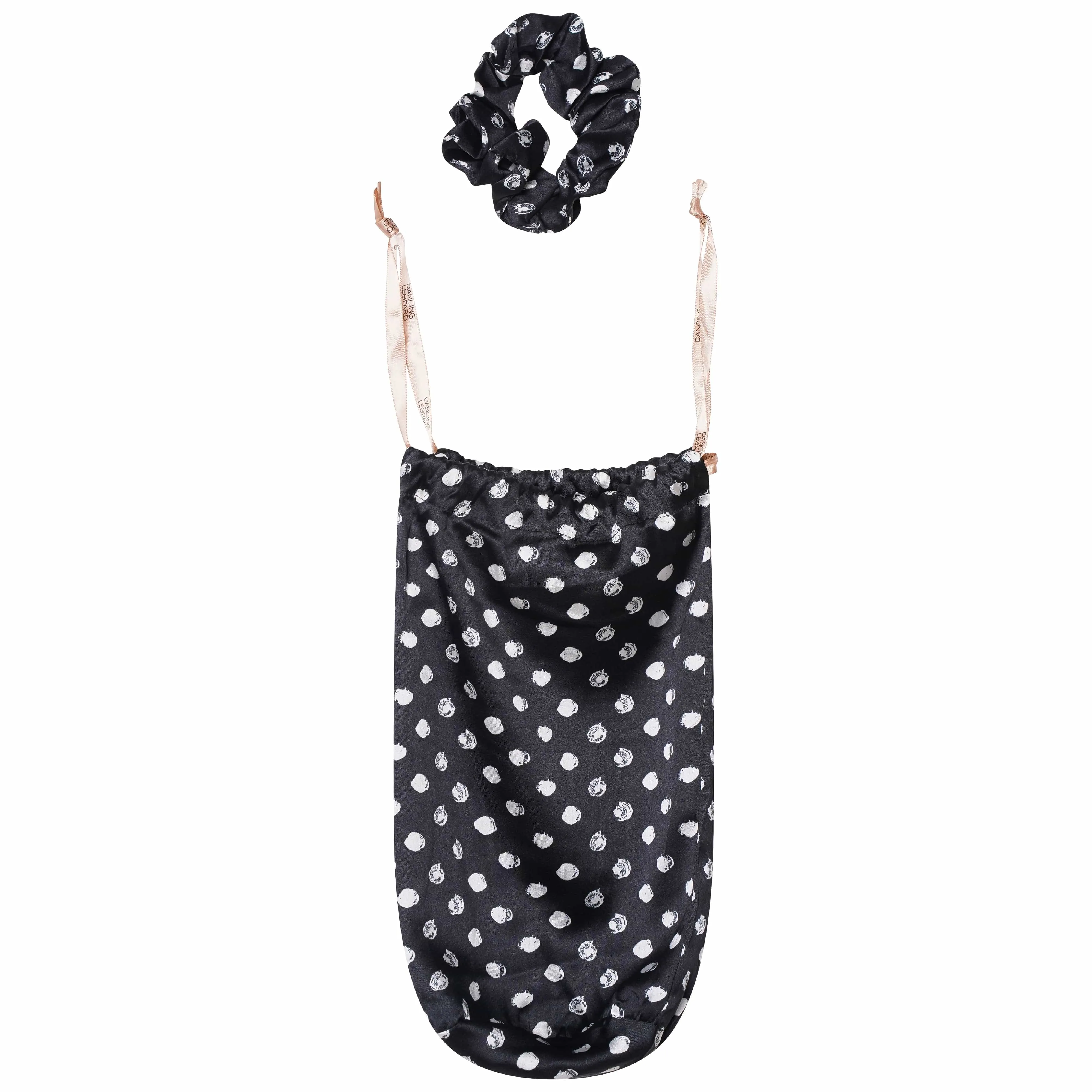 Melana Housecoat in Black Polka Dot