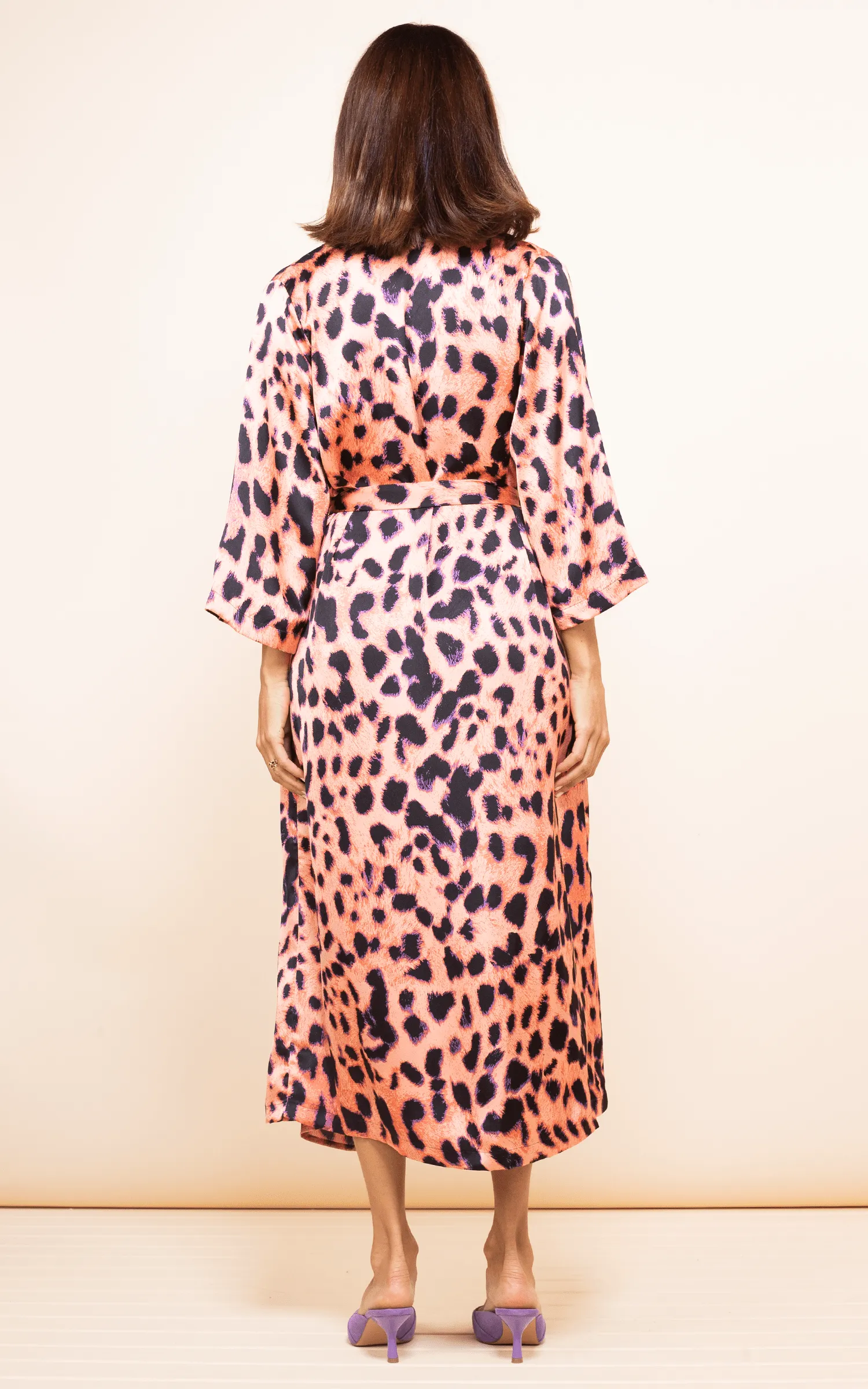 Melana Housecoat in Plorange Leopard