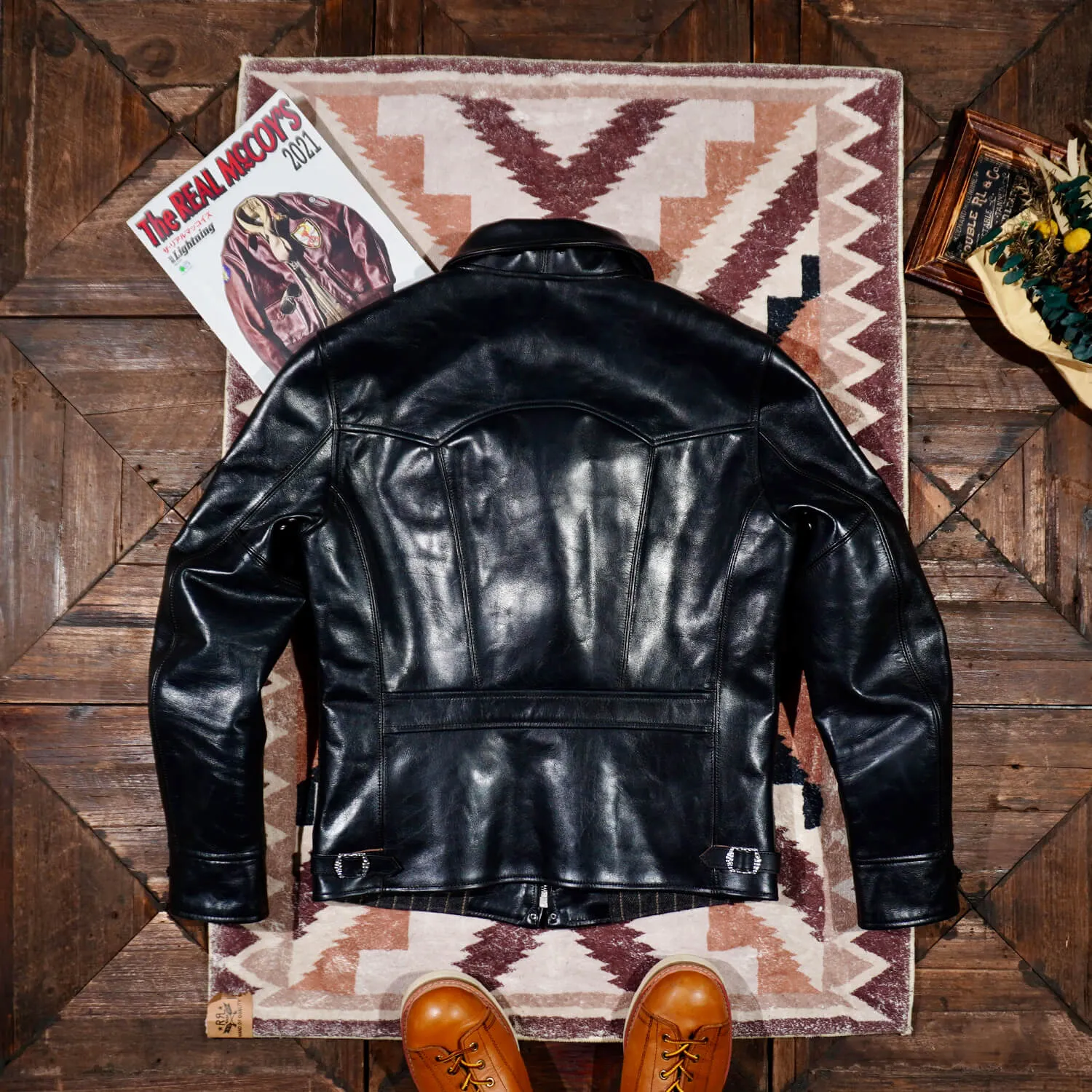 Men's Sports Leather Jacket Tea Core Horsehide