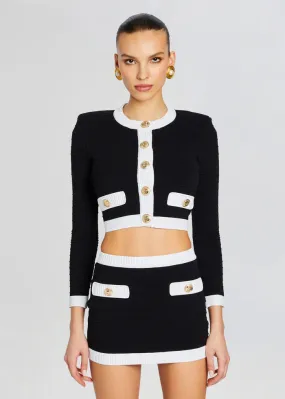 Moore Bandage Knit Jacket - Black White