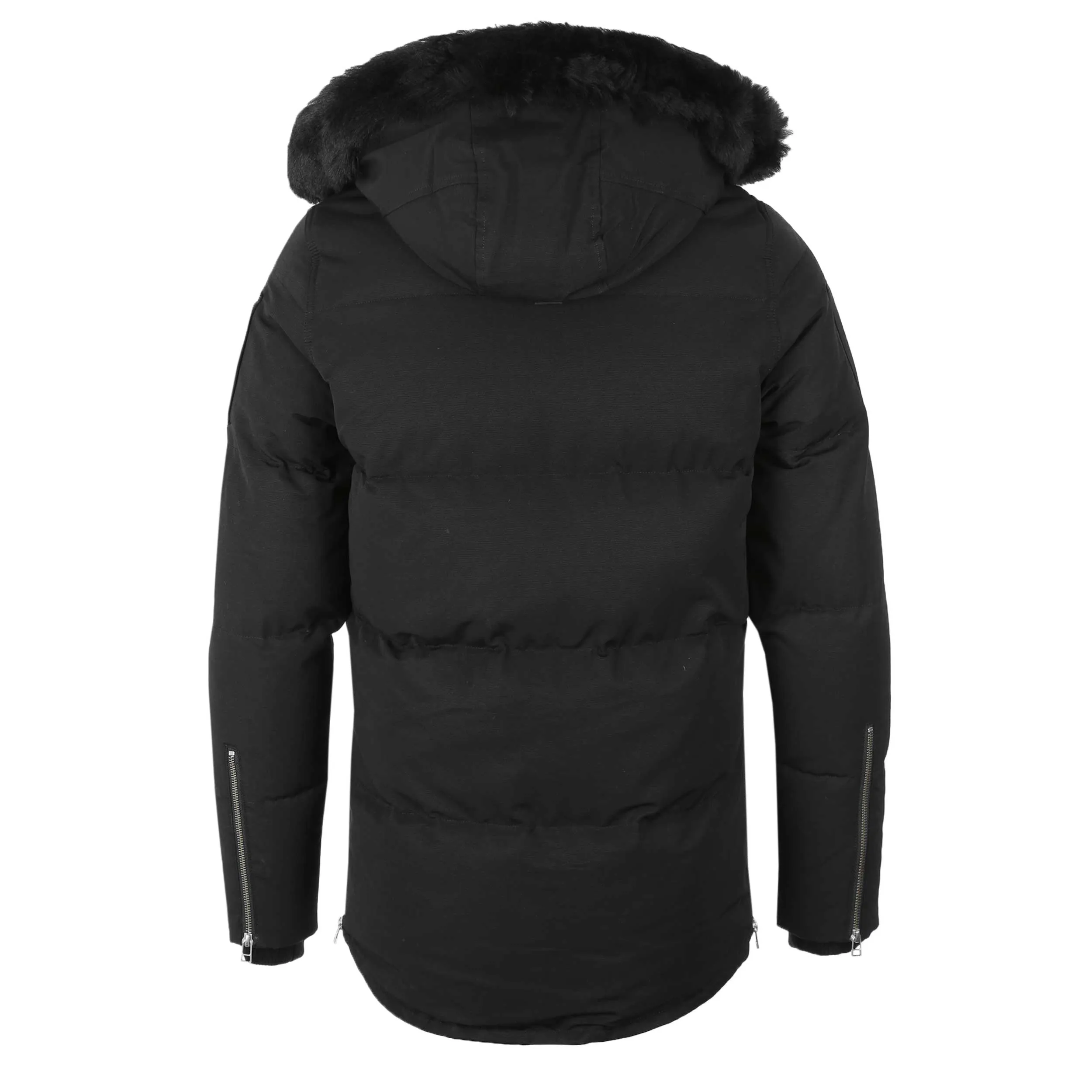 Moose Knuckles 3Q Jacket in Black & Black Fur