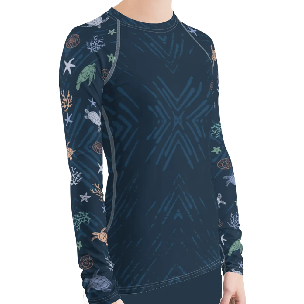 Ocean of Turtles Women's Rash Guard