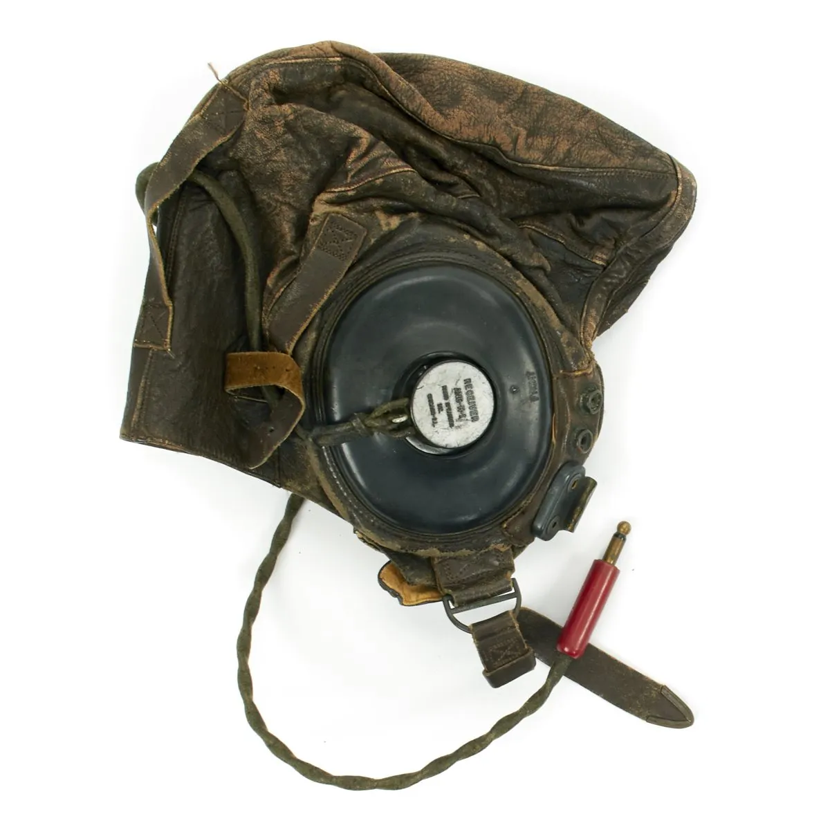 Original U.S. WWII Army Air Force Aviator Flight Helmet Set - AN6530 Blue Goggles, A-14 Mask, A-11 Helmet