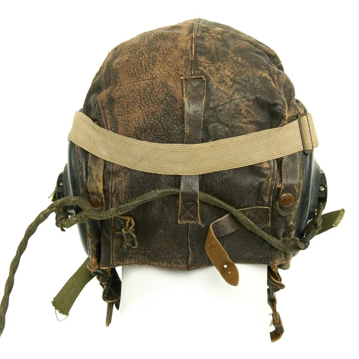 Original U.S. WWII Army Air Force Aviator Flight Helmet Set - AN6530 Blue Goggles, A-14 Mask, A-11 Helmet