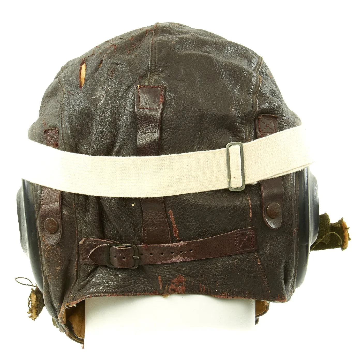 Original U.S. WWII Army Air Force Aviator Flight Helmet Set - AN6530 Goggles with Spare Lenses, A-14 Mask, A-11 Helmet