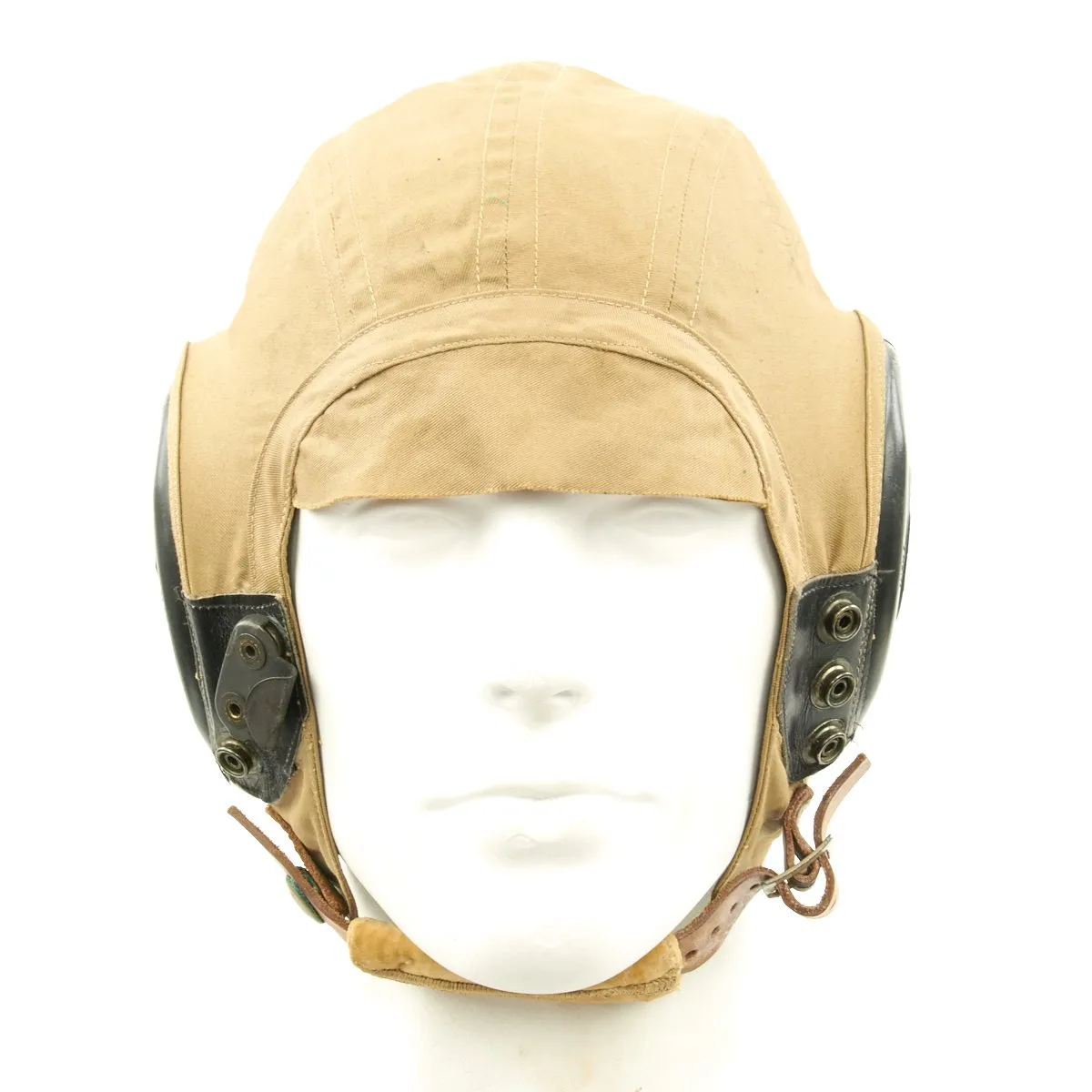 Original U.S. WWII Army Air Force Aviator Flight Helmet Set - AN6530 Green Goggles, A-14 Mask, AN-H-15 Helmet