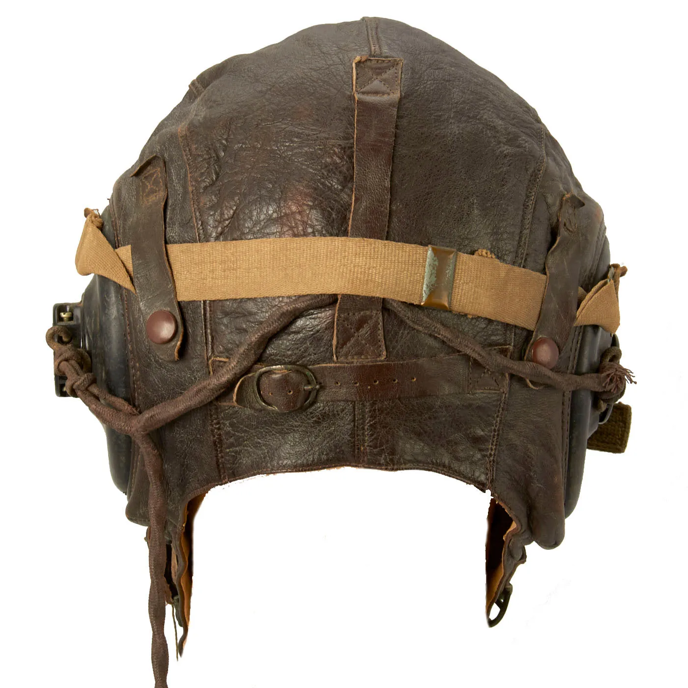 Original U.S. WWII Army Air Force Aviator Flight Helmet Set - Polaroid B-8 Goggles, A-14 Mask, A-11 Helmet