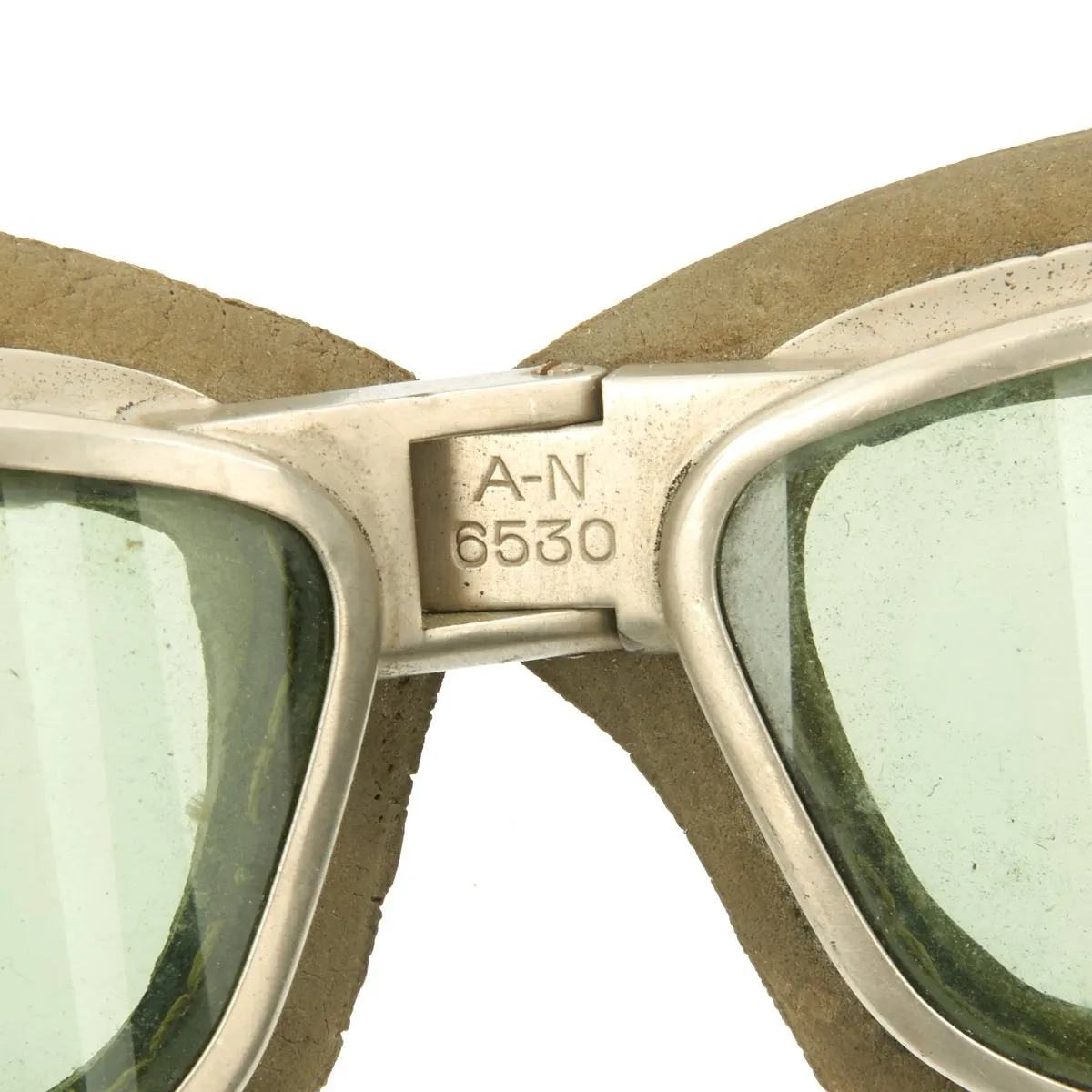 Original U.S. WWII Army Air Force Pilot Flight Helmet Set - AN6530 Goggles, A-14 Mask, A-11 Helmet