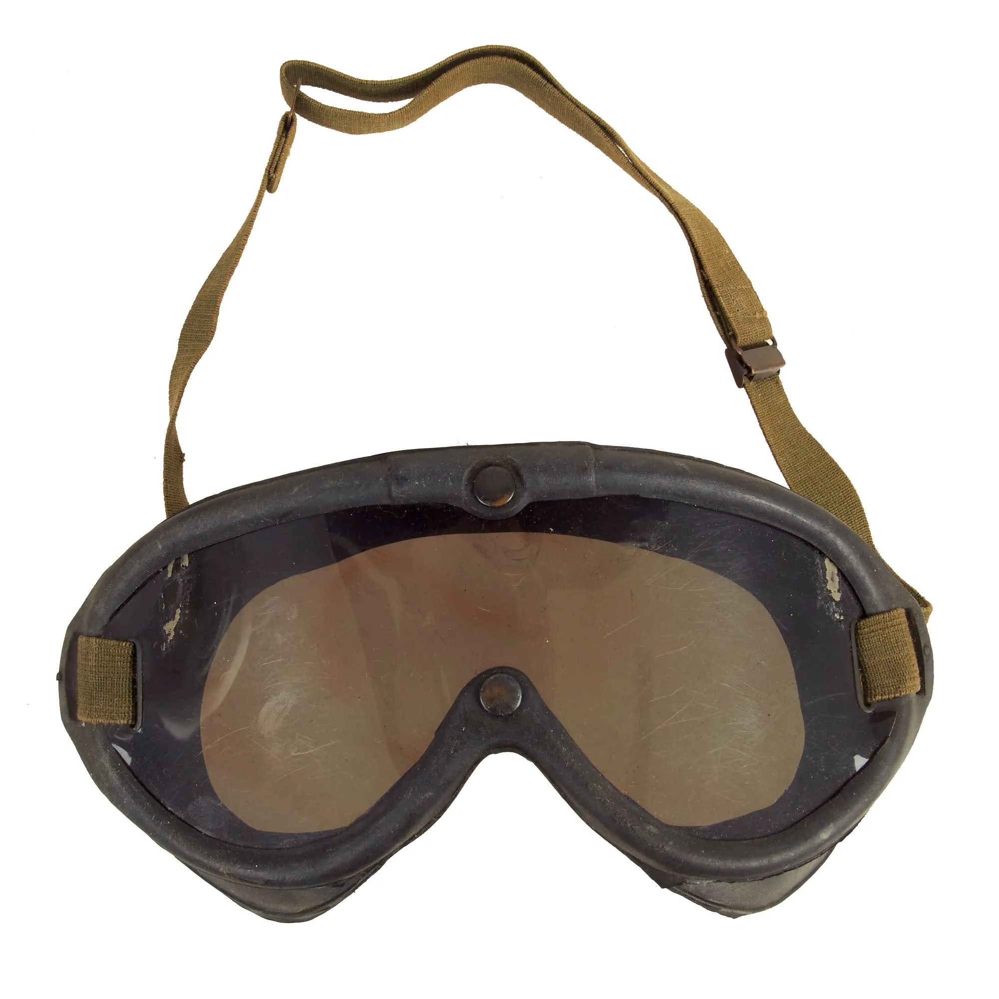 Original U.S. WWII Army Air Forces Aviator A-11 Flight Helmet Set - A-10 Mask and B-8 Goggles