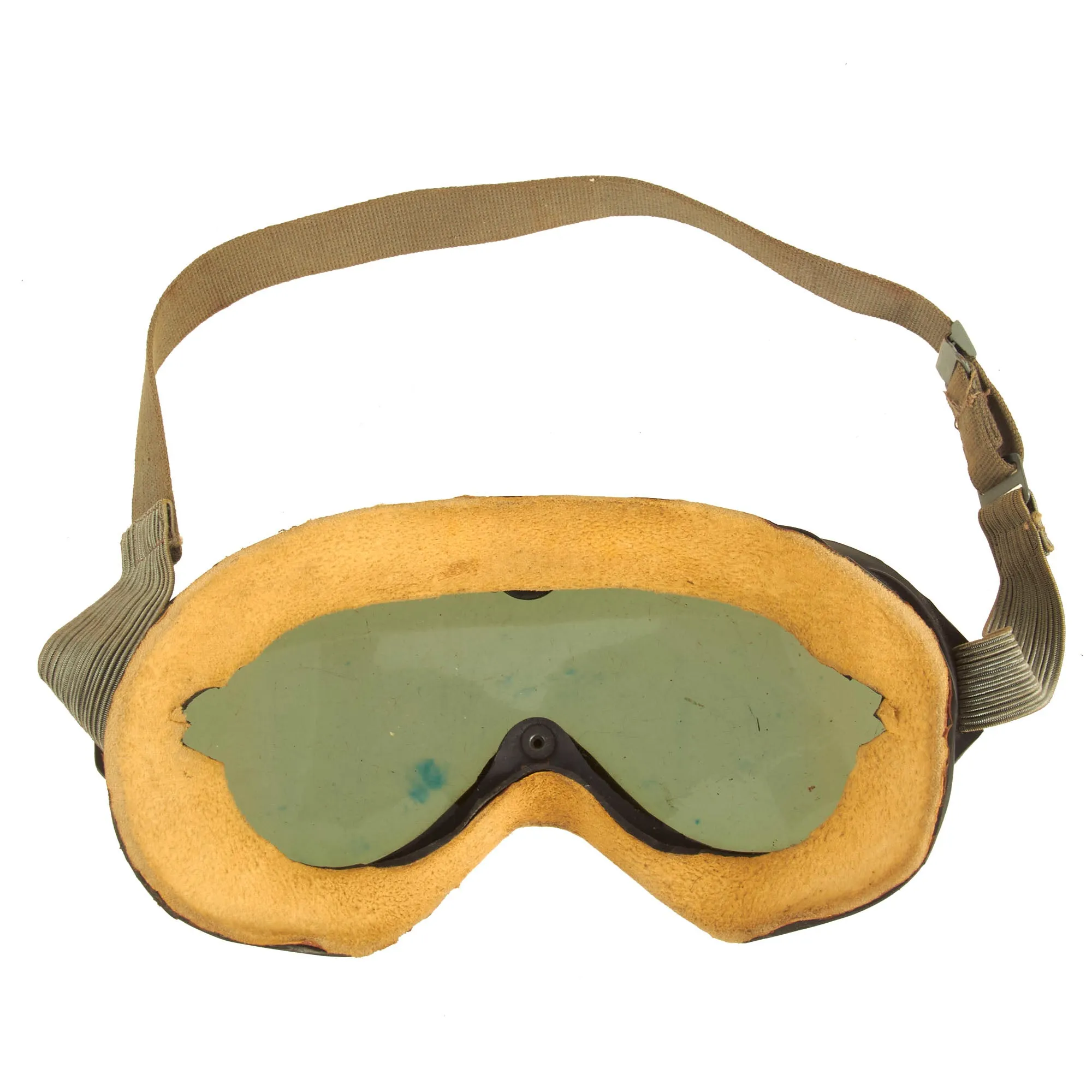 Original U.S. WWII Army Air Forces Aviator A-11 Flight Helmet Set - A-14 Mask and B-8 Goggles