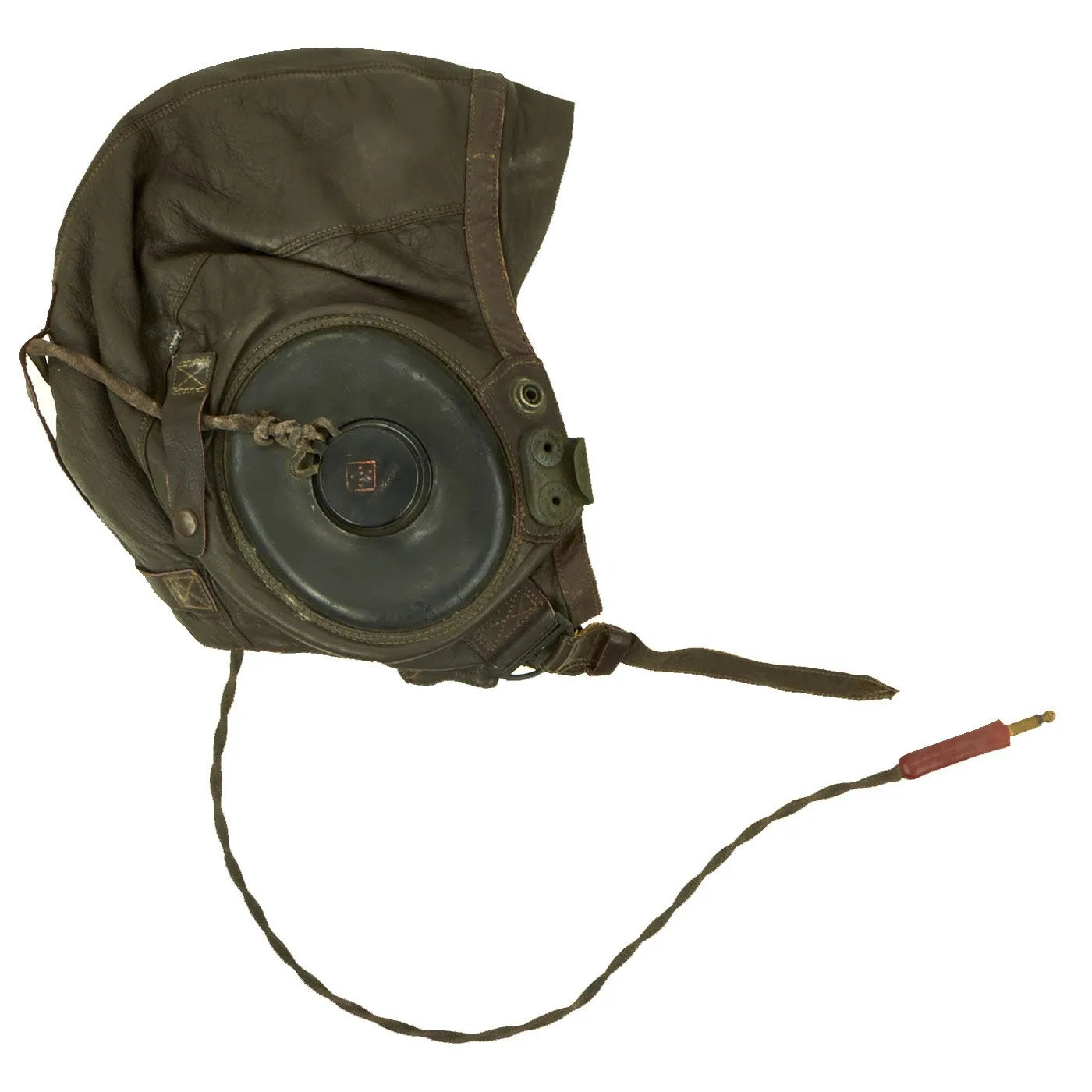 Original U.S. WWII Army Air Forces Aviator Flight Set - A-11 Flying Helmet with Earphones, AN6530 Goggles, A-14 Oxygen Mask