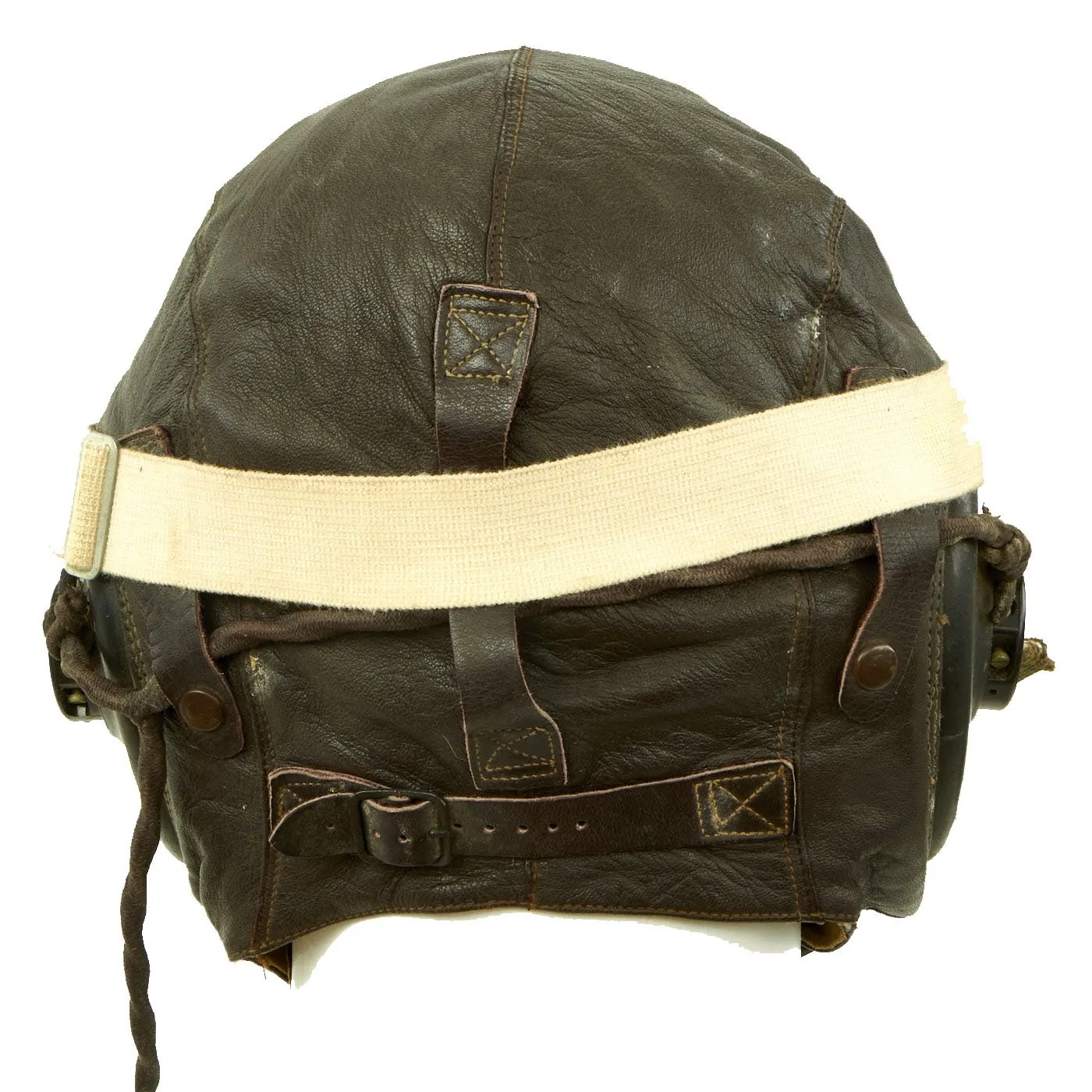 Original U.S. WWII Army Air Forces Aviator Flight Set - A-11 Flying Helmet with Earphones, AN6530 Goggles, A-14 Oxygen Mask